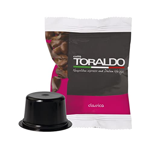 Caffè Toraldo Capsule | Compatibile Lavazza Blue | Caffè Selezionato, Tostato E Torrefatto In Italia | Eccellenza Del Caffè Napoletano (100 Capsule, M
