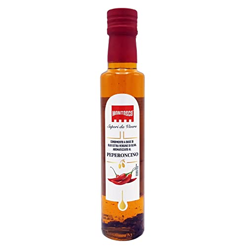 Olio Extra Vergine Oliva Aromatizzato Al Peperoncino Montosco Bottiglia 250 Ml