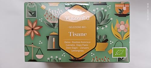 Neavita - Selezione Tisane 20 Filtri In 5 Varietà [Detox, Dolci Sogni, Dopo Pasto, Pancia Piatta, Zenzero Lemongrass]
