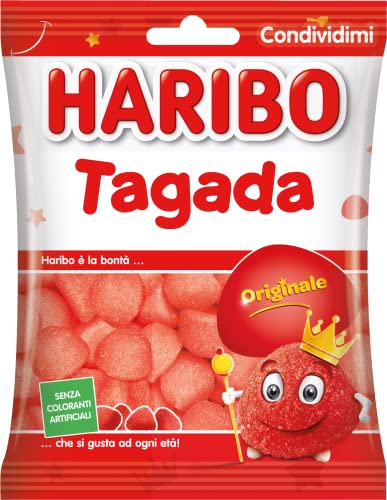 Haribo Tagada, Caramelle Gommose, Gusto Frutta, Ideali Per Feste E Dolci Momenti Di Relax - 175Gr