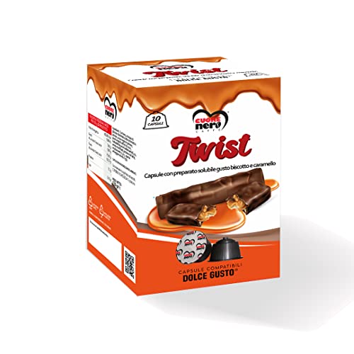 Cuore Nero Caffè – Twist, Capsule Compatibili Con Dolce Gusto E Con Le Macchine Da Caffè Nescafè, Capsula Caffe Compatibile Con Dolce Gusto Da 13G, 13
