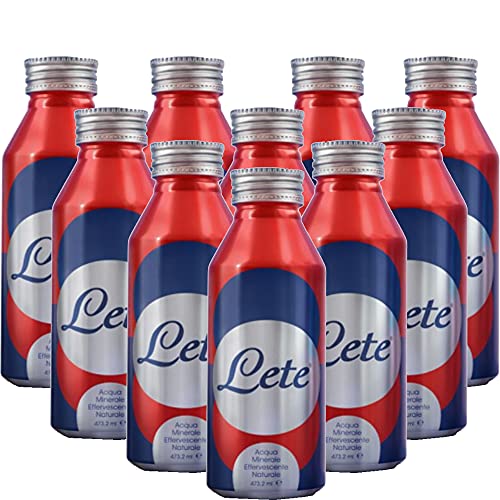 Acqua Frizzante | Lete | Formato Borraccia In Alluminio Riutilizzabile | Effervescente Naturale | 12 Lattine Da 435Ml | 100% Plastic Free | Alta Gamma