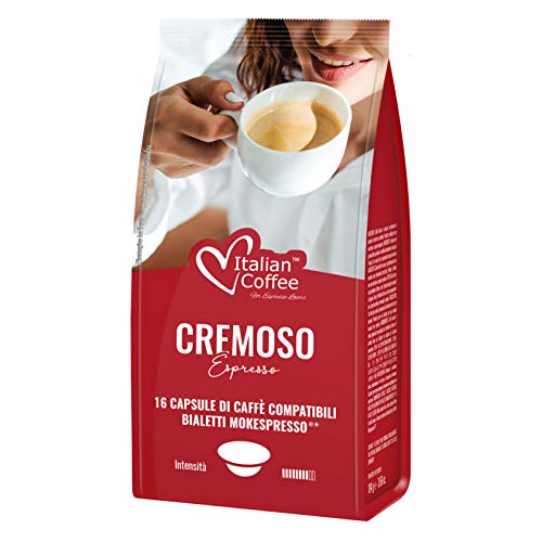 96 Capsule Italian Coffee Compatibili Bialetti Mokespresso (Cremoso)