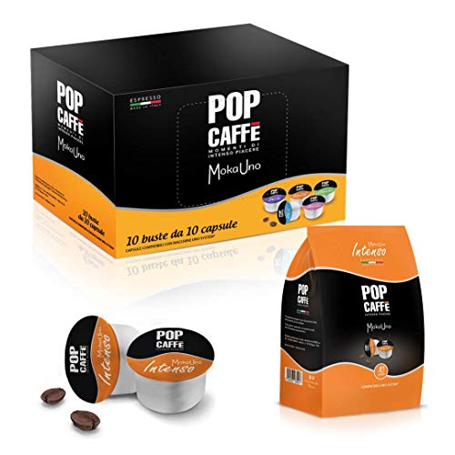 400 Capsule Caffe Pop Moka Cup 1 Ristretto Compatibili Illy Kimbo Uno System