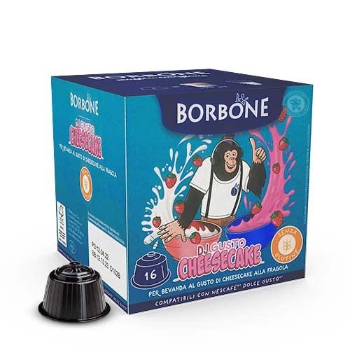 Caffè Borbone 64 Capsule Compatibili Con Nescafe Dolce Gusto Bevanda Cheesecake Cioccolata Bianca Alla Fragola - L' Emporio Del Caffè