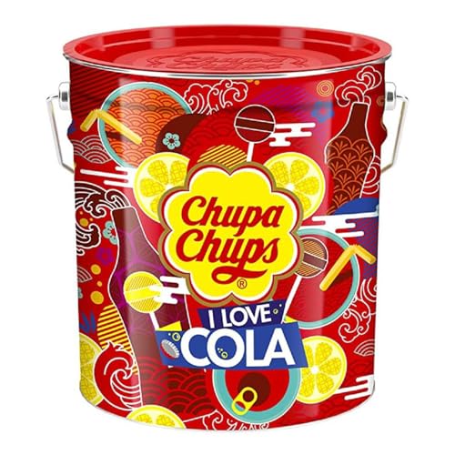 Chupa Chups Lecca Lecca Latta, Confezione Da 150 Lollipop Monopezzo, Gusto Cola E Cola Lemon, Ottimo Come Idea Regalo, Per Compleanni, Regalini Fine F