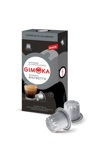 Gimoka - Compatibile Per Nespresso - Capsule Alluminio - 100 Capsule - Gusto Ristretto - Intensità 11 - Made In Italy