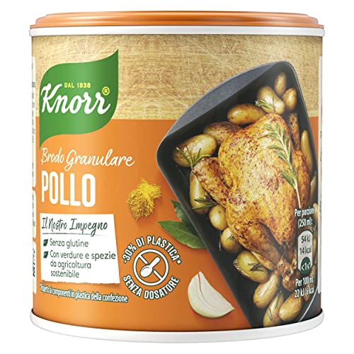Knorr Brodo Granulare Pollo, Brodo Di Pollo Pronto, Ricco Di Sapore, Con Verdure Da Agricoltura Sostenibile, Senza Glutine, Lattosio E Conservanti, -3