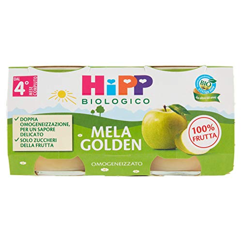 Hipp Omogeneizzato Mela Golden 100% Bio, 2X80G