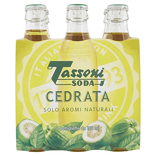 Tassoni - Cedrata Soda, 180 Ml (Pacco Da 6)