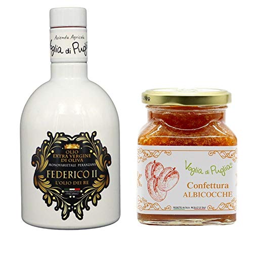 Evo Pugliese Monovarietale Peranzana Profumo Frantoiano 500 Ml Confettura Di Albicocche 340 Gr Prodotti Italiani