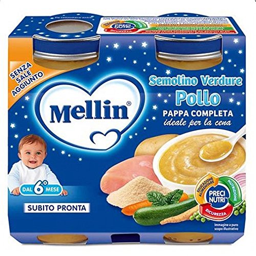 Mellin Pappa Completa Verdure Semolino Pollo 2X200G