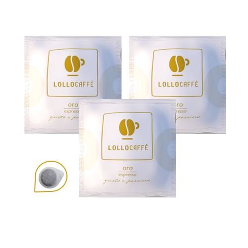 300 Cialde Filtro Carta 44Mm Lollo Caffe' Oro Espresso Originali