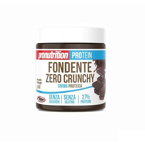 Pronutrition Crema Zero Fondente Crunchy 350G - Crema Spalmabile Al 27% Di Proteine Con Zero Zuccheri, Senza Lattosio E Vegan Free. (1)