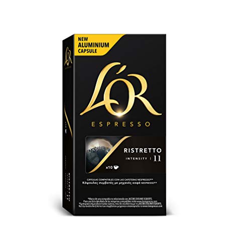 L'Or - Capsule Caffè Espresso Ristretto - Compatibili Con Macchine Nespresso® - 50 Capsule In Alluminio - Intensità 11