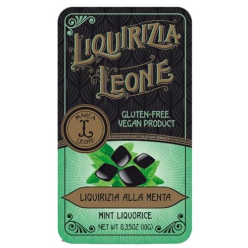 Tronchetti Di Liquirizia Pastiglie Leone Gusto Menta Espositore 24 X 10 G Senza Glutine