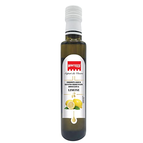 Olio Extra Vergine Di Oliva Aromatizzato Limone Montosco Bottiglia Vetro 250 Ml