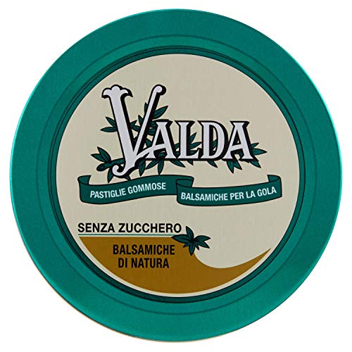 Valda Caramelle Per La Gola, Pastiglie Gommose Balsamiche, Senza Zucchero, Con Olio Essenziale Di Eucalipto E Levomentolo, 50 G