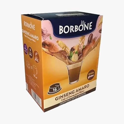 96 Capsule Ginseng Amaro Caffè Borbone Compatibile Con Lavazza A Modo Mio