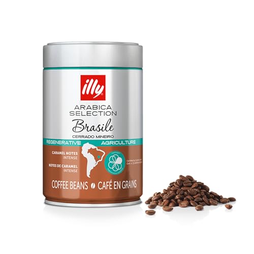 Illy Caffè Nuova Arabica Selection Brasile Cerrado Mineiro In Grani: 100% Da Agricoltura Rigenerativa - 1 Barattolo Da 250G