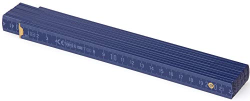 Metrie™ Bl52 Holz Zollstock/Zollstöcke |2M Langer Gliedermaßstab, Maßstab|Meterstab Mit Duplex-Teilung - Dunkelblau