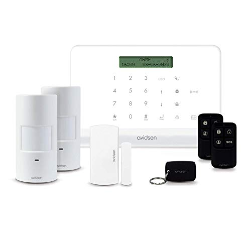 Avidsen Homesecure Allarme Connesso Wifi / Gsm Senza Fili - 2 Rilevatori Di Movimento, 1 Rilevatore Per Porte E Finestre, Telecomandi E Badge Rfid, Co