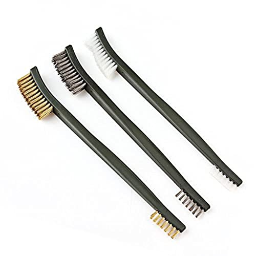 Origlam Set Di 3 Mini Spazzole Metalliche, Per Pulire La Vernice Della Ruggine, Per Pulire Le Scorie E La Ruggine, Pratico Set Di Pennelli In Acciaio/