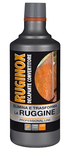 Faren Ruginox, Decapante E Convertitore Di Ruggine,Rimuove Ossidazioni Con Azione Immediata,Non Forma Strati,Stuccabile E Verniciabile Dopo Il Trattam
