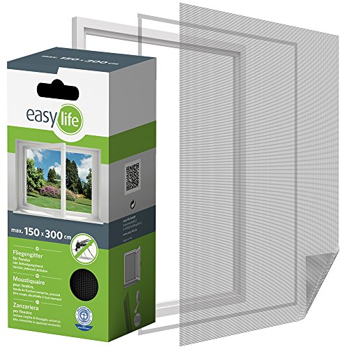 Zanzariera Per Finestra Protezione Insetti Finestra Accorciabile 300 X 150 Cm