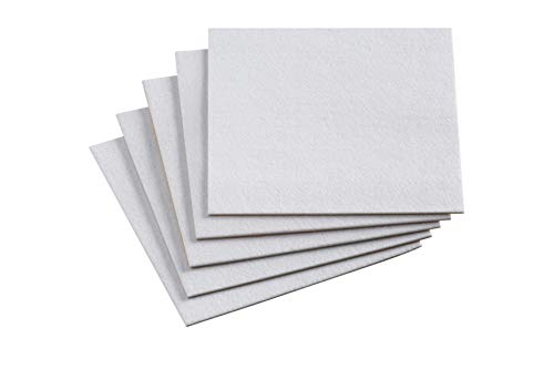 Meister 645546 - Ritaglio Di Feltro Adesivo, 200 X 200 Mm, 5 Pezzi Colore: Bianco