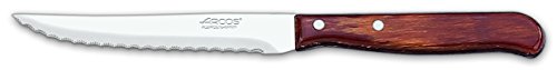 Arcos Serie Latina, Coltello Bistecca, Lama Acciaio Inossidabile Nitrum 105 Mm, Manico Legno Compresso, Colore Marrone