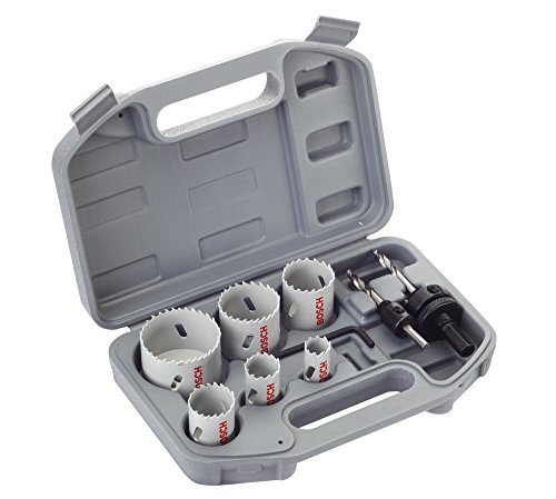 Bosch Accessories 9 Pz. Set Di Seghe A Tazza Hss Bimetalliche Per Elettricisti (Métal, Bois, Ø 20-68 Mm, Accessoire Perceuse À Percussion)