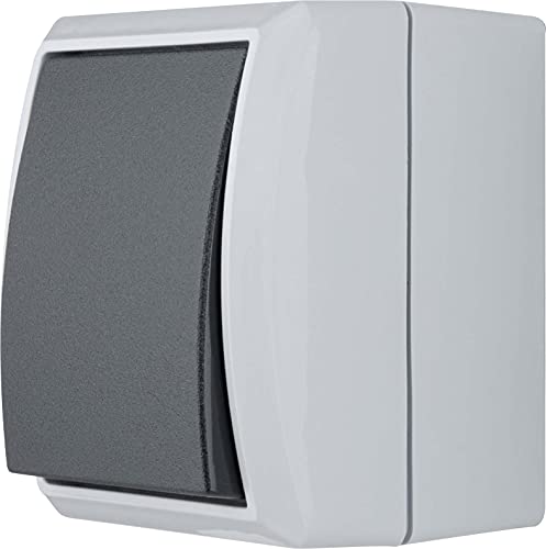 Rev Ritter 0511581777 - Interruttore/Deviatore Ip44, Ap, Colore: Grigio