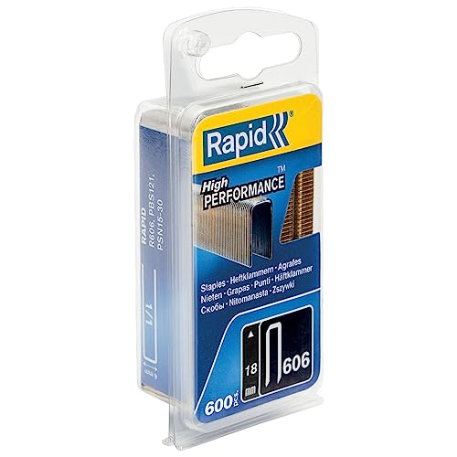 Rapid 40109529 No. 606 Graffe A Dorso Stretto 18 Mm, Acciaio