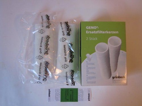 Grünbeck - Filtro Di Ricambio Per Filtro Dell'Acqua Geno Kombi Gb, Confezione Da 2 Pezzi (50 Μm Senza Campana Di Protezione) * * (Manicotto Filtro In