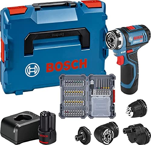 Bosch Professional 12V System Trapano-Avvitatore A Batteria Gsr 12V-15 Fc (Incl. 2 Batterie 2,0 Gba 12V, Caricabatteria, 4 Rialzi, Set Accessori Da 40