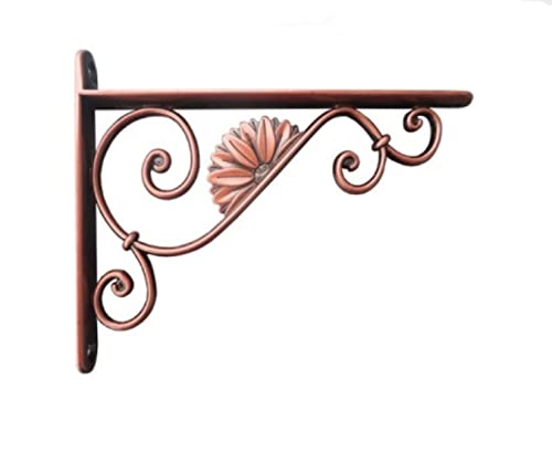 Veca - Reggimensola Linea "Barocco" Per Arredo Casa In Zama 12Cm - Colore Rame Anticato