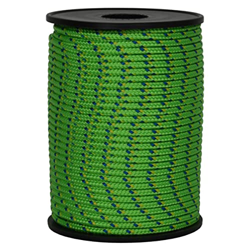 Corderie Italiane 006038658 Cordino Colorato Hobby Fantasy, Verde Flu, 2 Mm, 100 M
