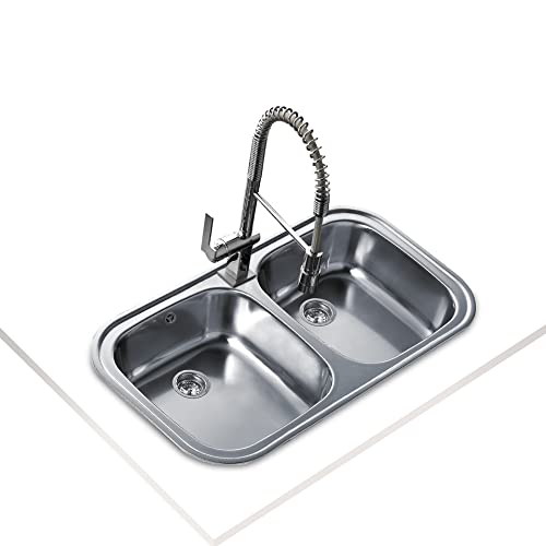 Stylo 2C Fregadero Inox 2 Cubetas, 170Mm, Mueble 80