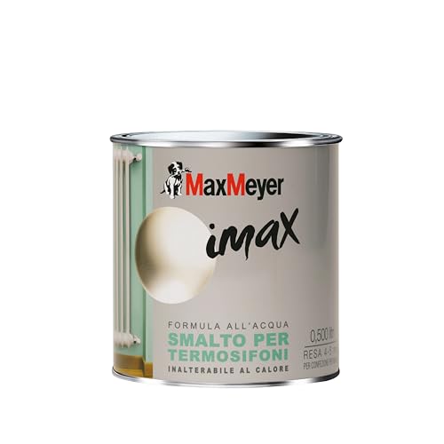 Maxmeyer Smalto Satinato All'Acqua Per Termosifoni Imax Bianco Ghiaccio 0,5 L