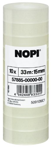 Nopi - Torre 10 Rt Nastro Adesivo Nopi 15Mmx33Mt Trasparente