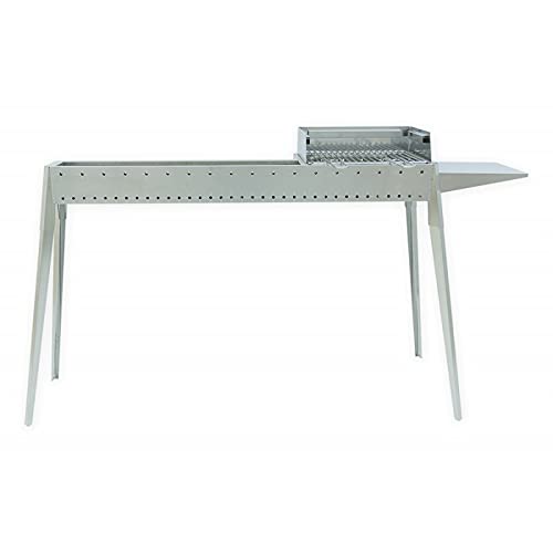 Cuoci Arrosticini Con Barbecue A Carbone 120 Cm Lisa Luxury Miami Grill 800+400