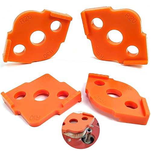 Hwtong 4 Pezzi Raggio Jig Router Templates, Abs Sagoma Per Arco Ad Angolo Tondo, Radius Quick Jig Per La Lavorazione Del Legno, Angoli Arrotondati Bit
