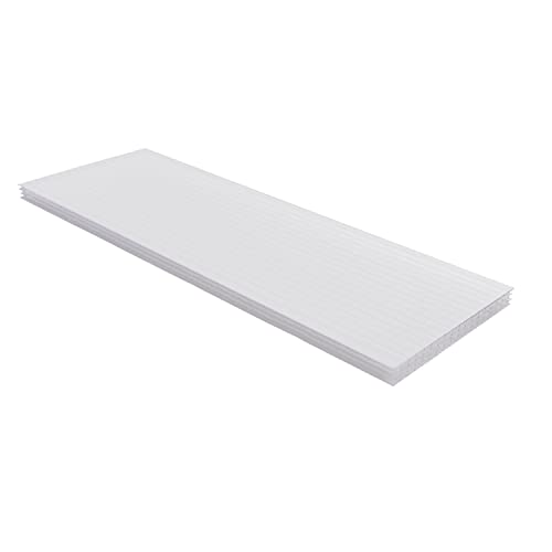 Lastra Policarbonato Alveolare Makrolon 300X105 Cm Spessore 10 Mm 4 Pareti Trasparente