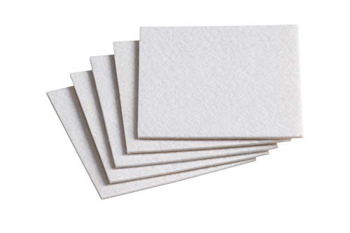 Meister, 645346, Filzzuschnitt Autoadesiva, 100 X 100 Mm, 5 Pezzi, Bianco