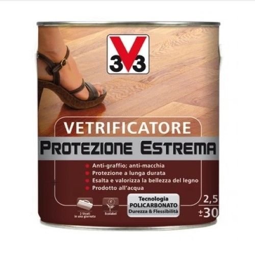 Vetrificatore Parquet Protezione Estrema V33 (Incolore Satinato)