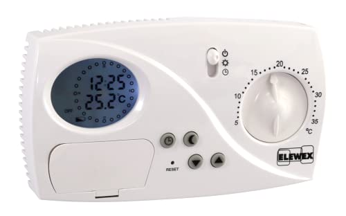 Vemer Ve773200 Ct 24H - Cronotermostato A Cavalieri Giornaliero Da Parete, Alimentazione A Batterie, Bianco