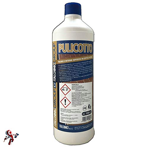 Pulicotto 1 Litro Detergente Specifico Per La Pulizia Ordinaria Delle Superfici In Cotto E Pietra Porfido, Ardesia, Gres, Klinker, Ecc Ad Alto Potere