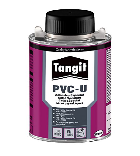 Tangit Pvc-U Adesivo Speciale Con Pennello, Tangit Pvc Colla Per Assemblare Tubi, Adesivo Pvc Per Incollare Tubature Idrauliche E Giunzioni, 1X250G La
