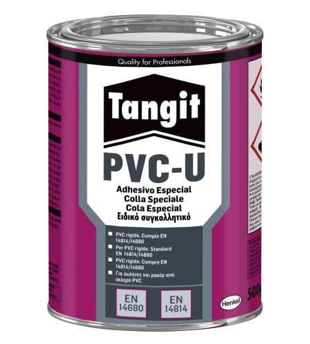 Tangit Pvc-U, Adesivo Per Pvc, Ideale Per Giunzioni Di Tubi In Pvc Rigido, Assemblaggio Di Tubi E Raccordi In Pvc Anche Sotto Pressione, Grondaie, Con